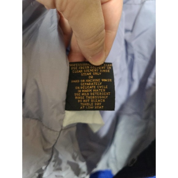 Vintage 90s Eddie Bauer Blue Full Zip Goose Down Insulated Jacket Mens SZ Large - Picture 5 of 5